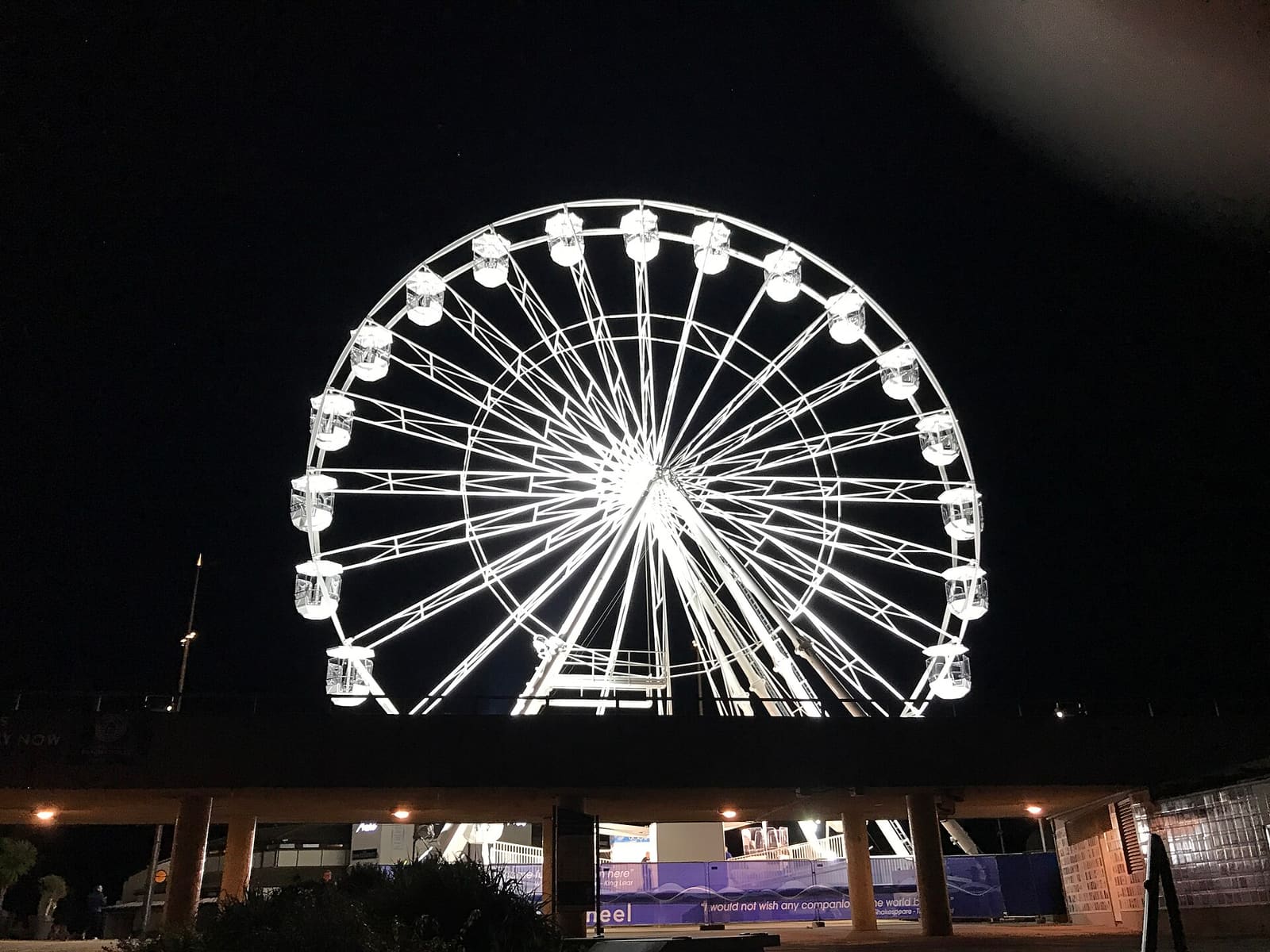 Bournemouth town centre after dark